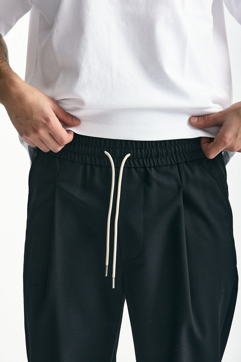 Pantalone in misto lana nero uomo Drôle de monsieur - 6