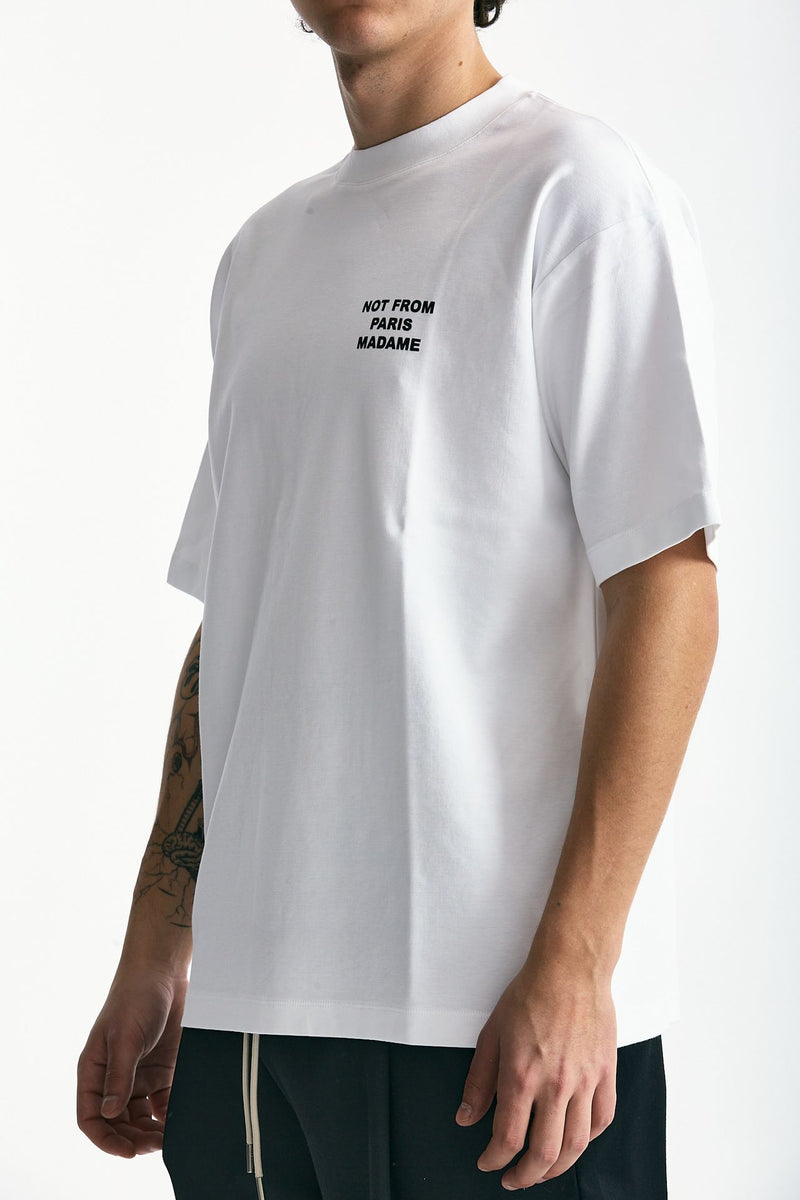 T-shirt in cotone bianco uomo Drôle de monsieur - 4