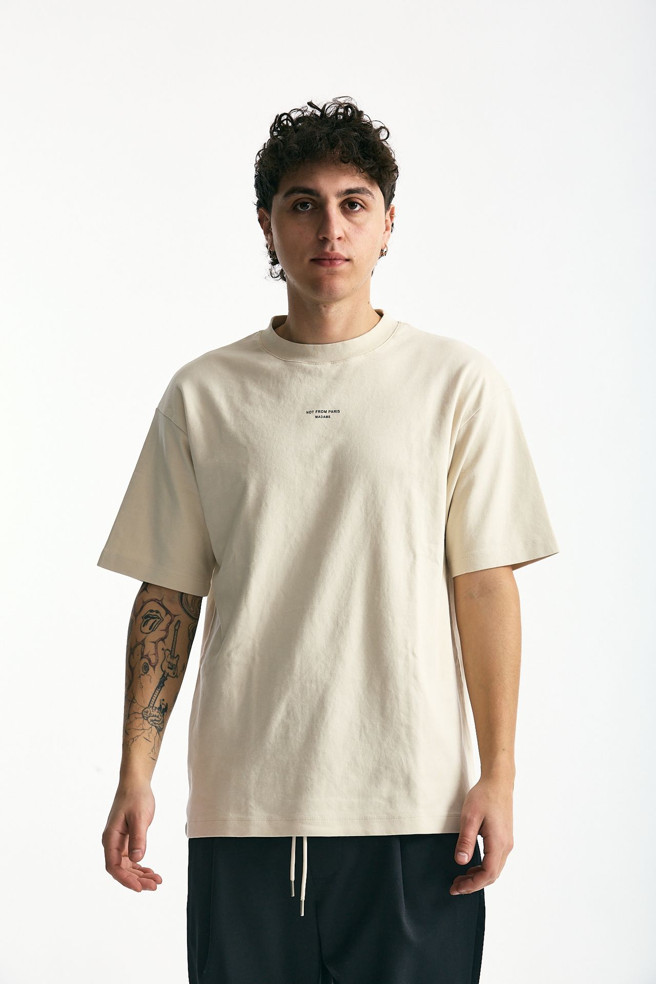 T-shirt in cotone tortora uomo Drôle de monsieur - 1