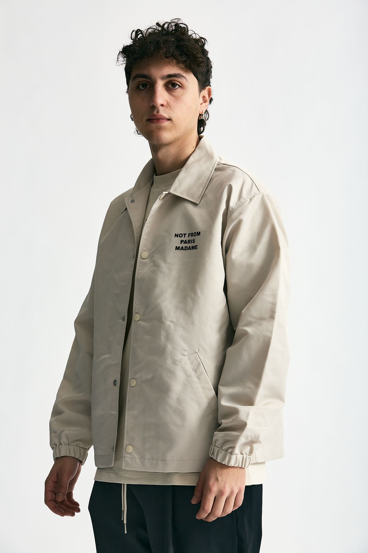 Giacca in nylon panna uomo Drôle de monsieur - 4