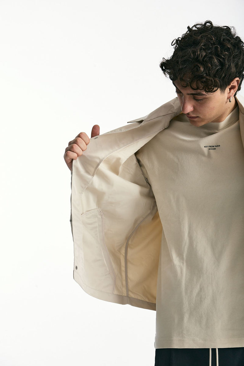 Giacca in nylon panna uomo Drôle de monsieur - 8