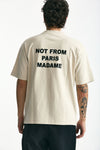 T-shirt in cotone panna con stampa uomo Drôle de monsieur - 1