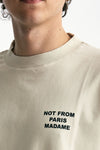 T-shirt in cotone panna con stampa uomo Drôle de monsieur - 5