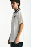Polo in cotone piquet bianco uomo Drôle de monsieur - 4