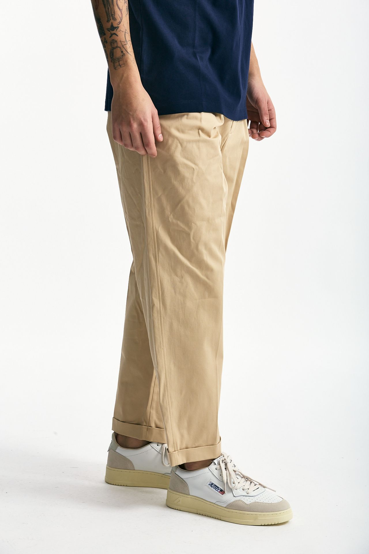 Pantalone in cotone beige uomo Drôle de monsieur - 2