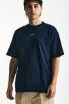 T-shirt in cotone blu logo uomo Drôle de monsieur - 5