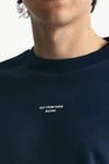 T-shirt in cotone blu logo uomo Drôle de monsieur - 6