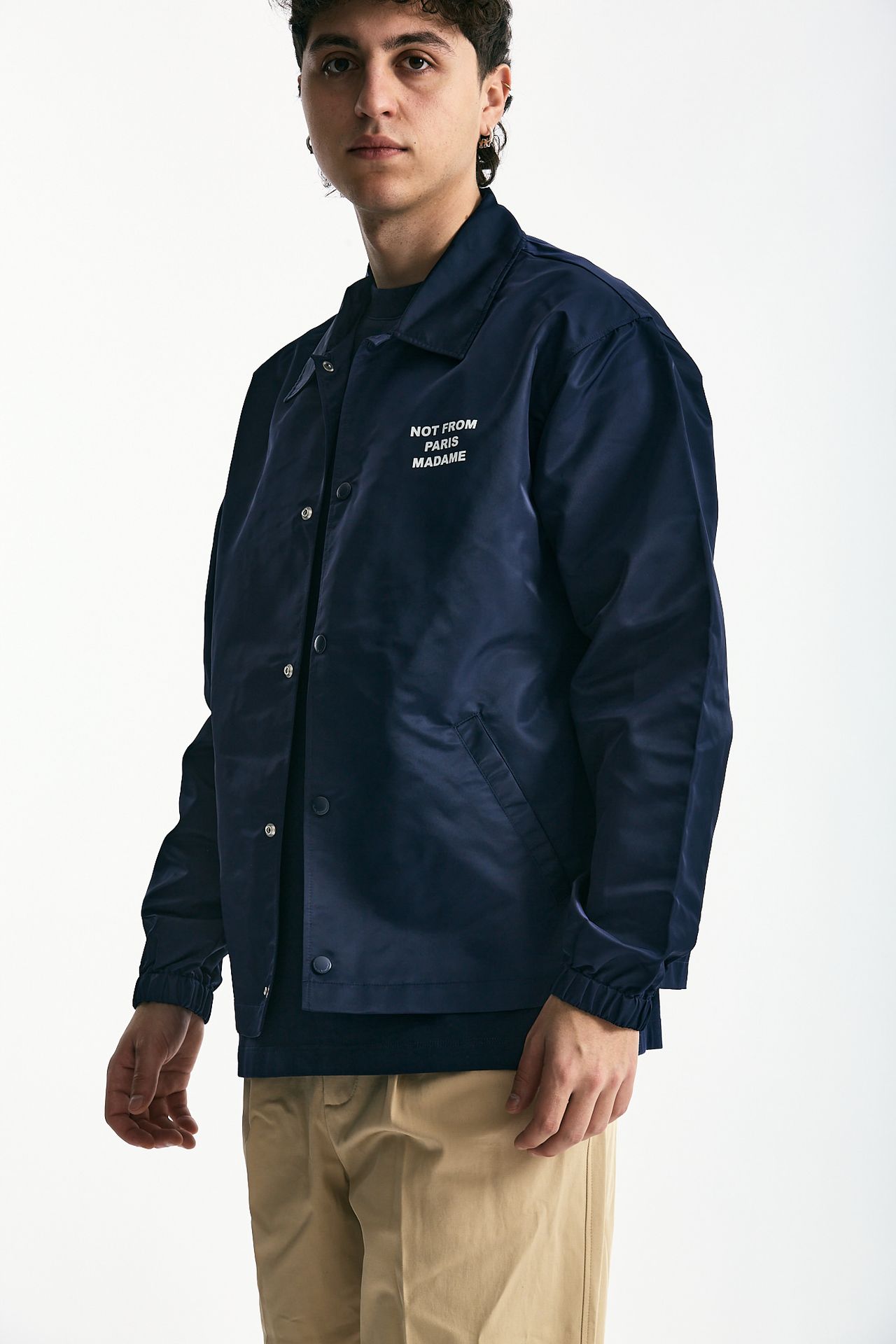 Giubbino in nylon blu uomo Drôle de monsieur - 4