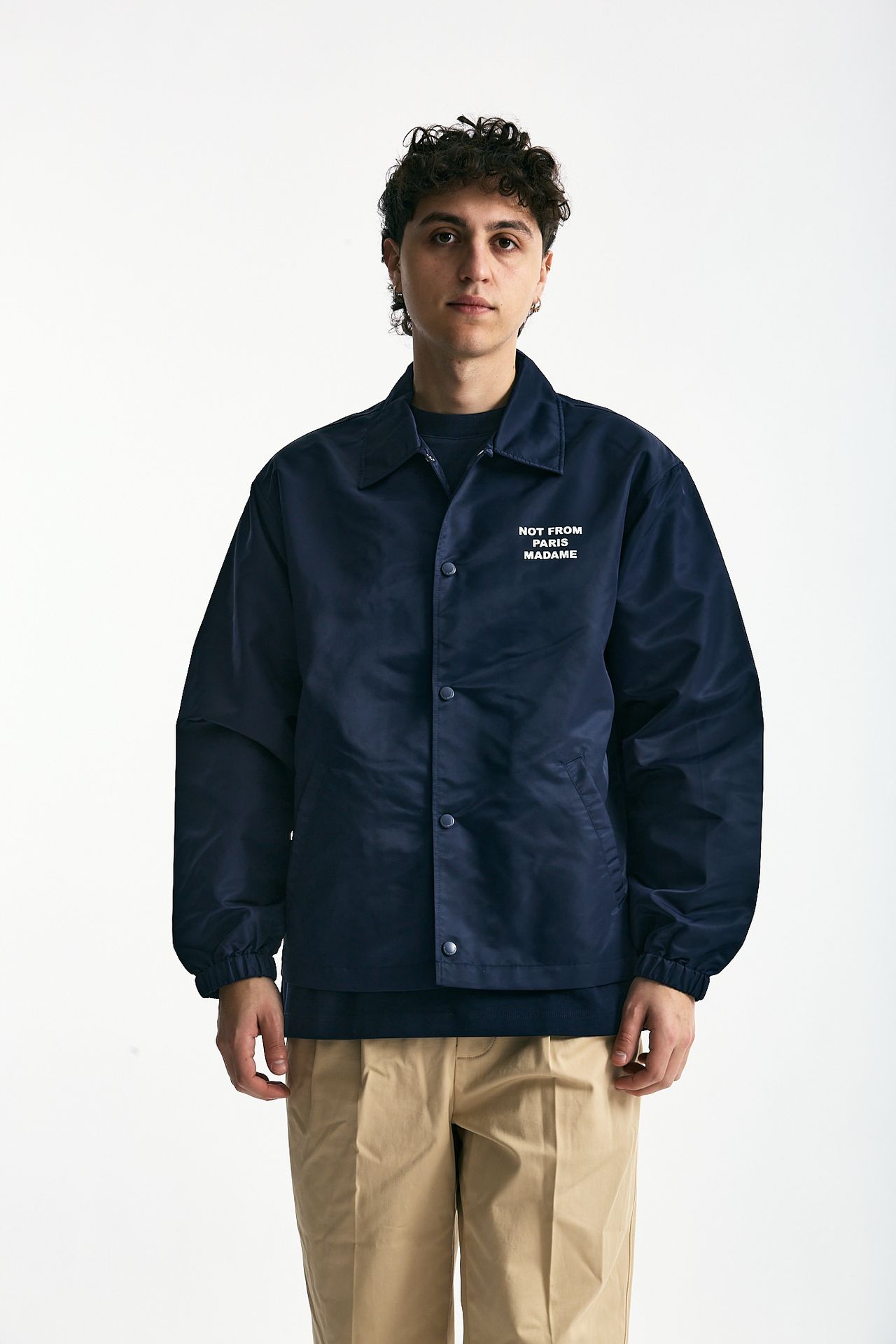 Giubbino in nylon blu uomo Drôle de monsieur - 6