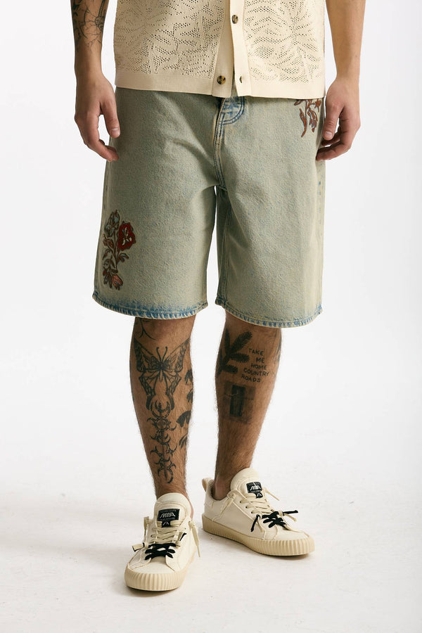 Bermuda in denim lavaggio chiaro uomo Drôle de monsieur