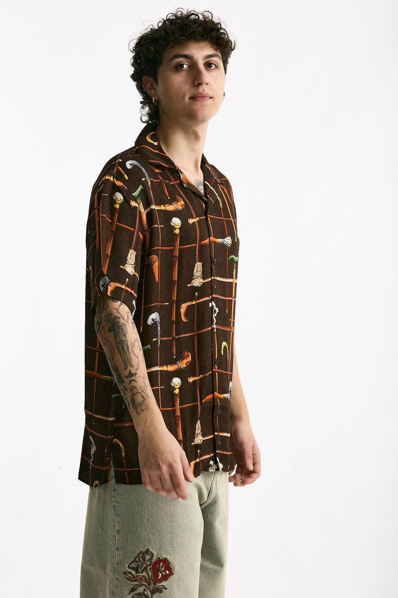 Camicia in viscosa fantasia multicolor uomo Drôle de monsieur - 2