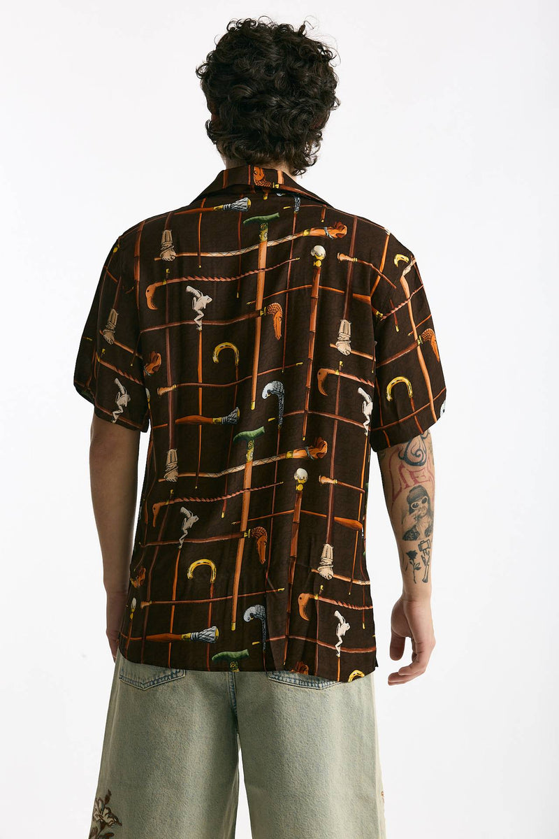 Camicia in viscosa fantasia multicolor uomo Drôle de monsieur - 3