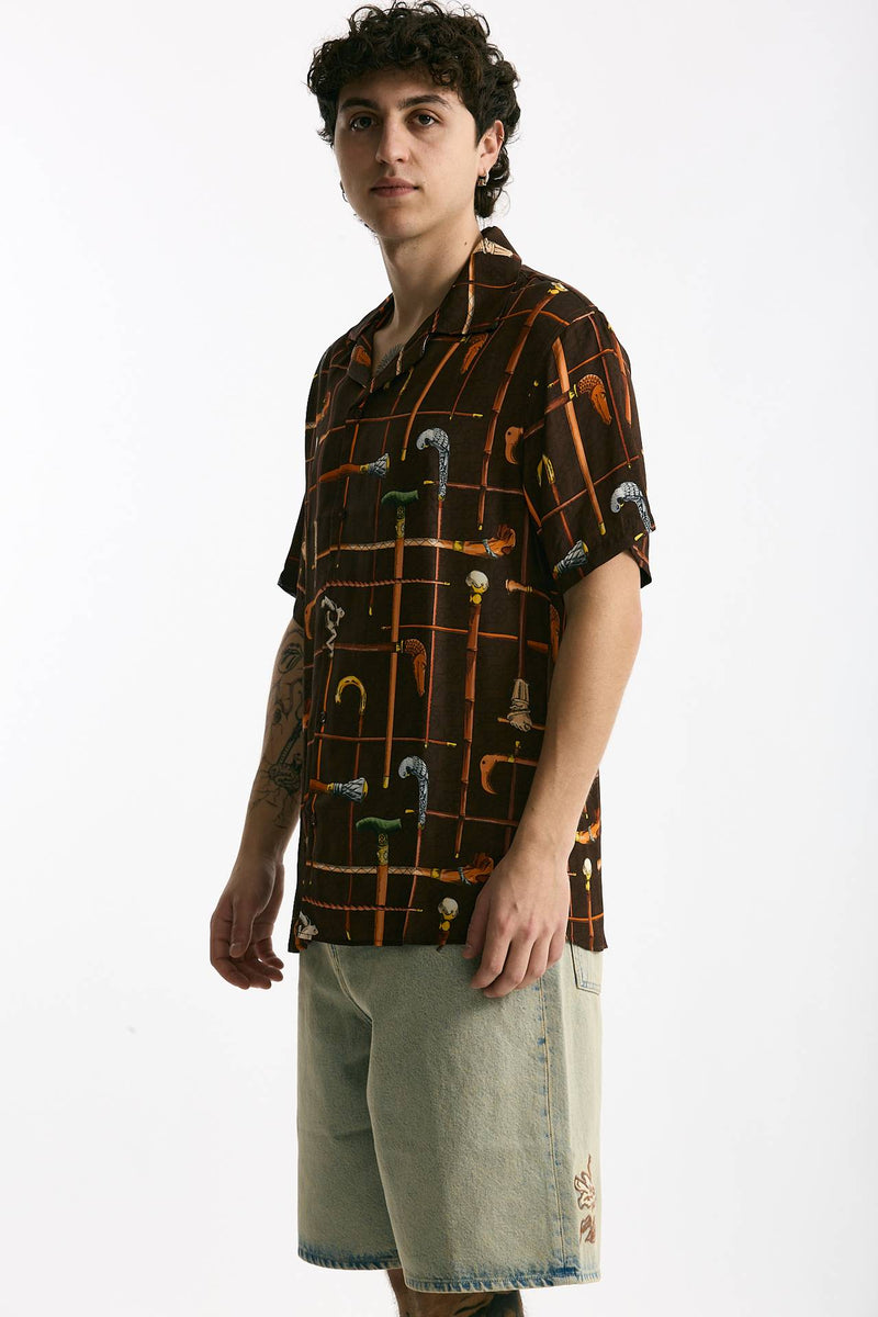 Camicia in viscosa fantasia multicolor uomo Drôle de monsieur - 1