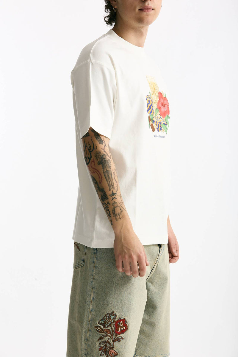T-shirt in cotone bianco uomo Drôle de monsieur - 2