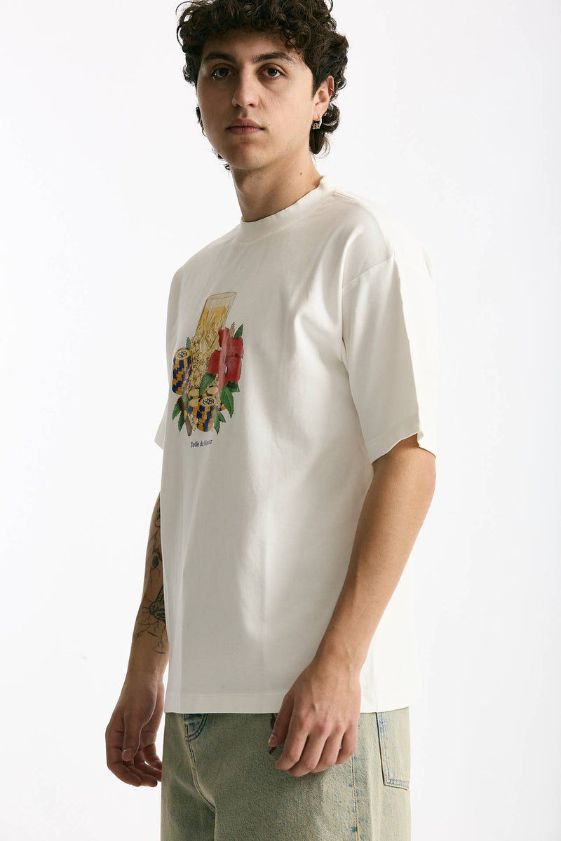 T-shirt in cotone bianco uomo Drôle de monsieur - 4