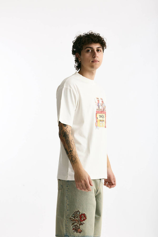 T-shirt in cotone bianco uomo Drôle de monsieur