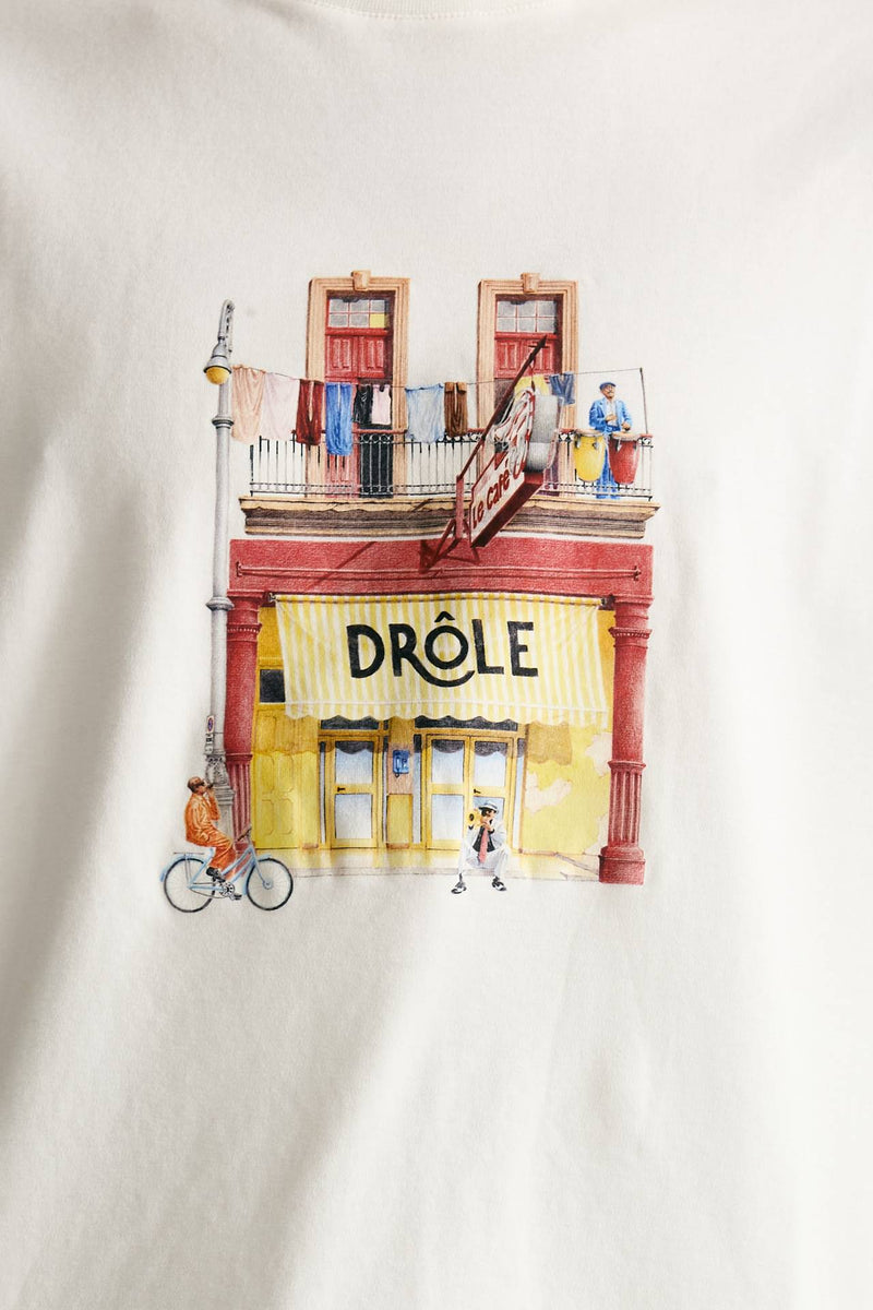 T-shirt in cotone bianco uomo Drôle de monsieur - 5