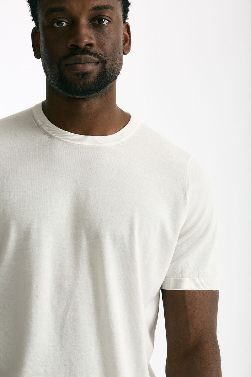 T-shirt in cotone bianco uomo Drumohr - 5