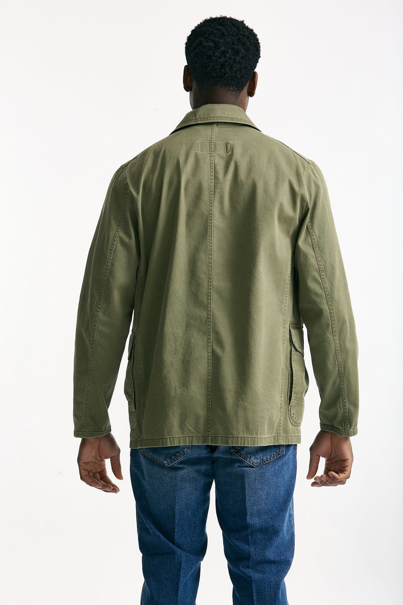 Giubbino in cotone twill lavato verde uomo Fay - 3