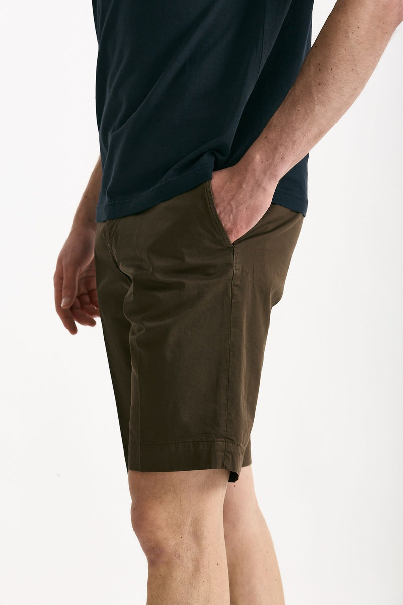 Tinta Unita, Da Uomo Pantaloncini Militari In Cotone ~ Marrone Tinta Unita, Da Uomo Pantaloncini Militari In Cotone ~ Marrone