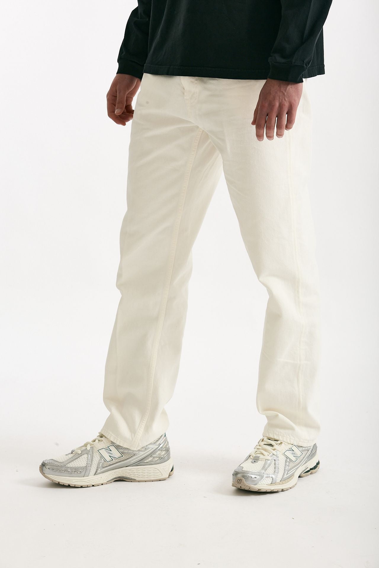 Jeans YVES stone washed bianco uomo Grifoni - 4