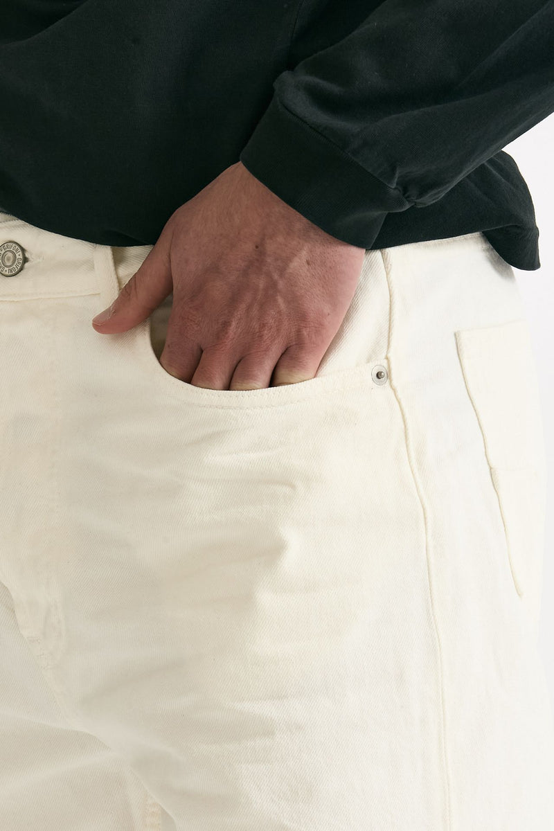 Jeans YVES stone washed bianco uomo Grifoni - 7