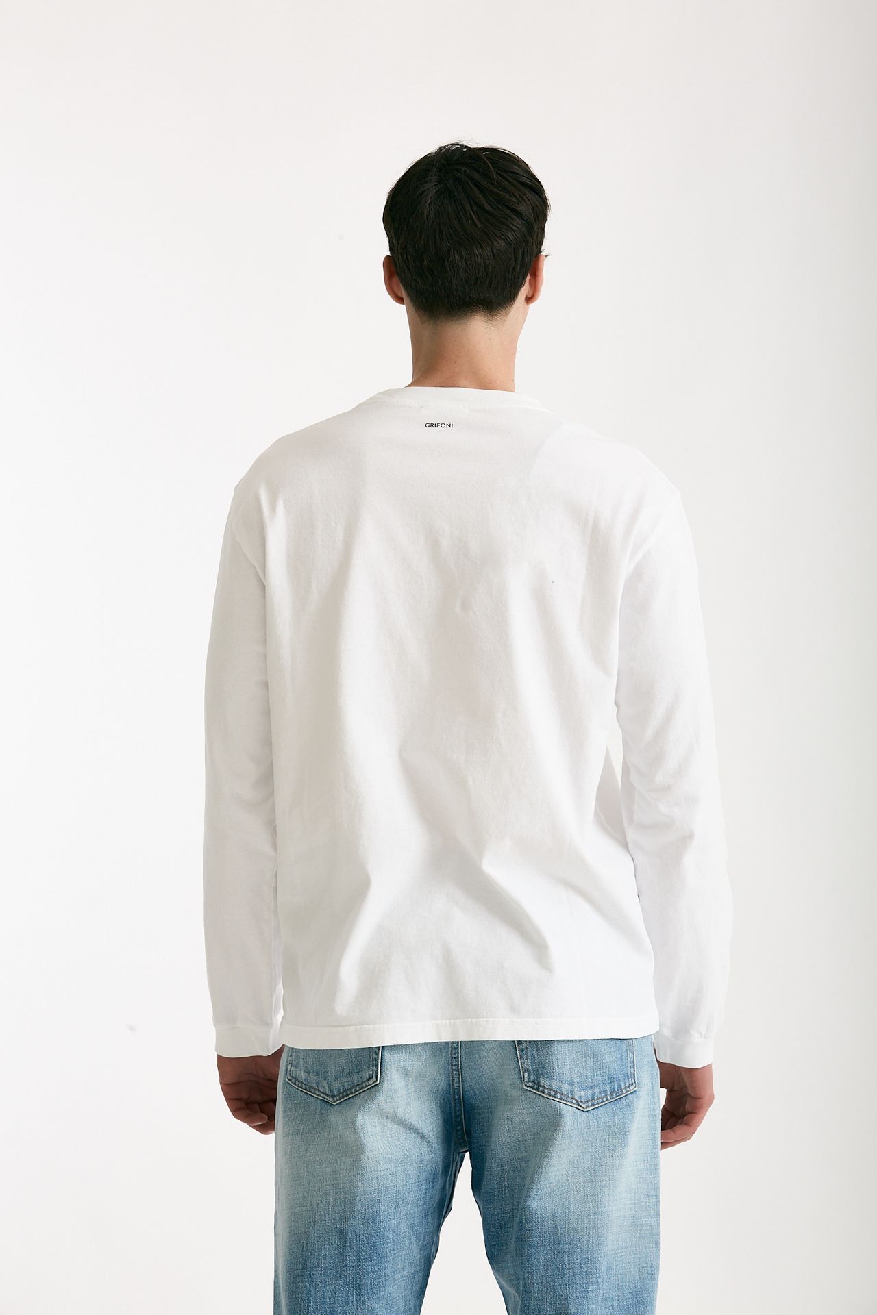 T-shirt in cotone bianco uomo Grifoni - 4