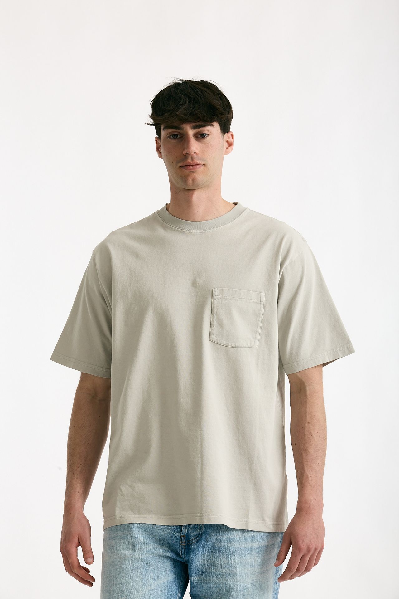 T-shirt in cotone “doppio” beige uomo Grifoni - 2