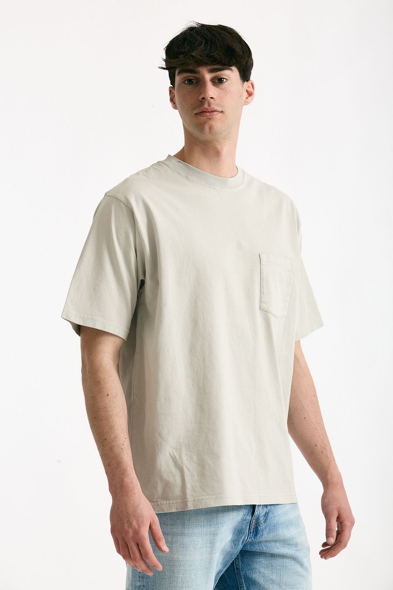 T-shirt in cotone “doppio” beige uomo Grifoni - 1