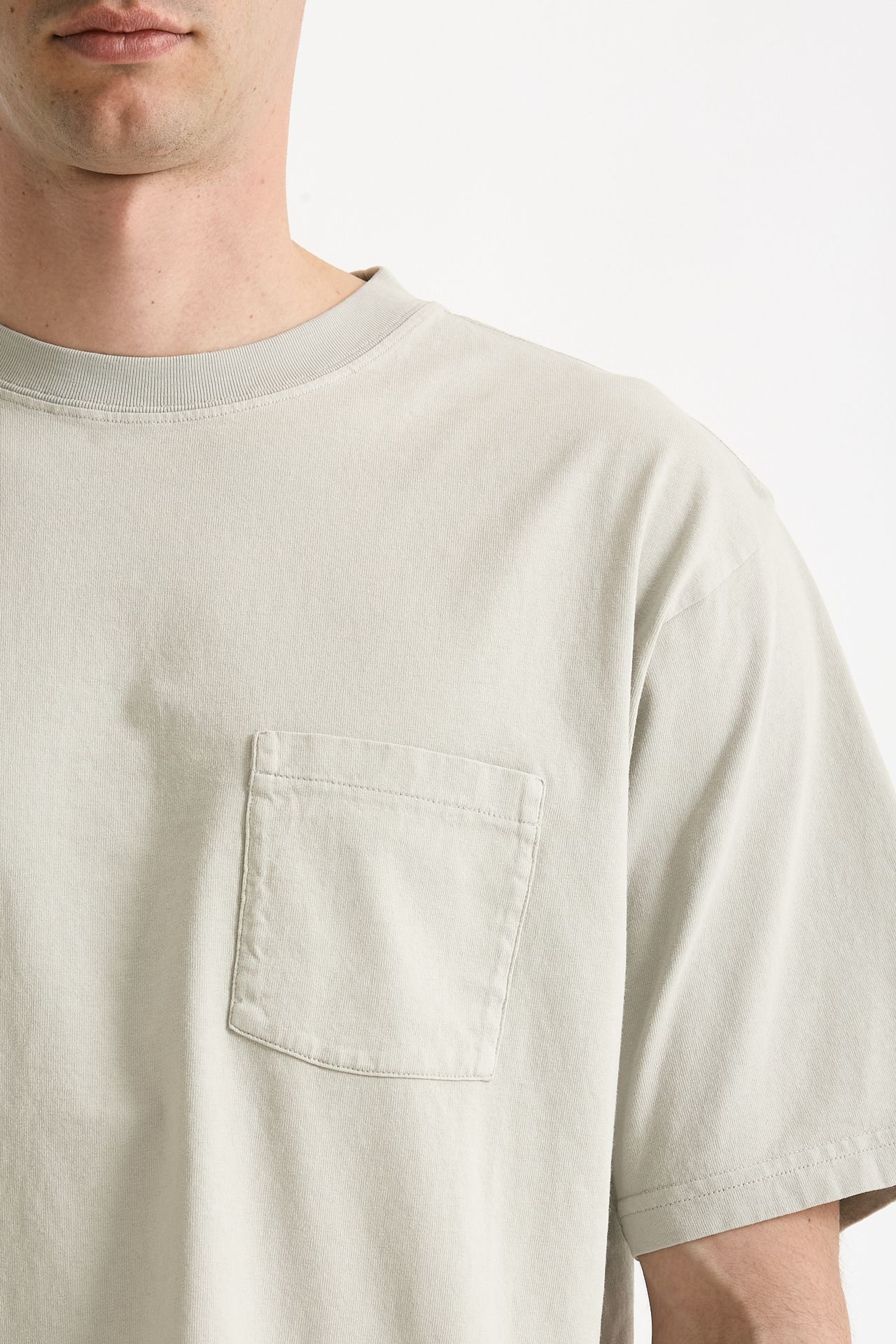 T-shirt in cotone “doppio” beige uomo Grifoni - 5