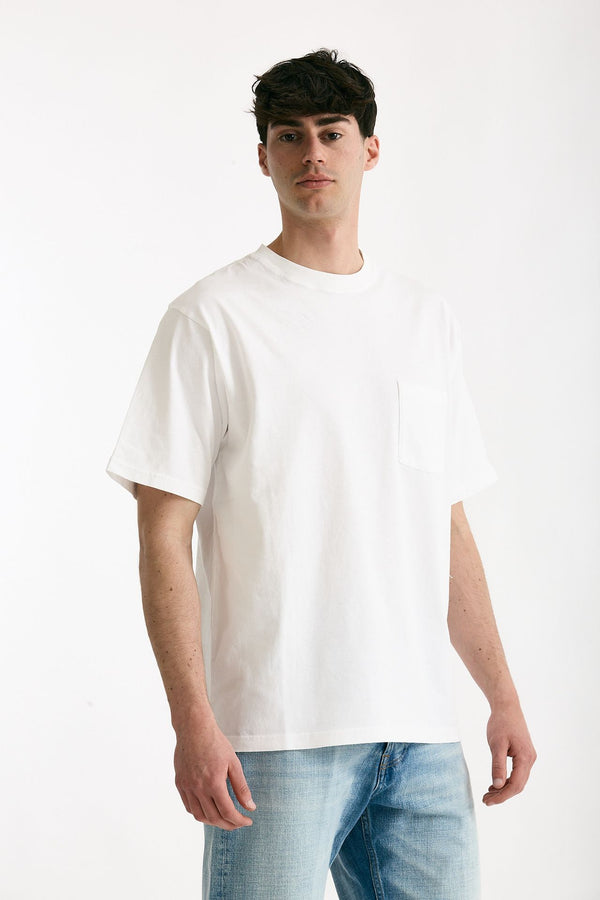 T-shirt in cotone “doppio” bianco uomo Grifoni