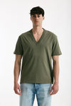 T-shirt Scollo a V verde militare uomo Grifoni - 2