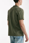 T-shirt Scollo a V verde militare uomo Grifoni - 4
