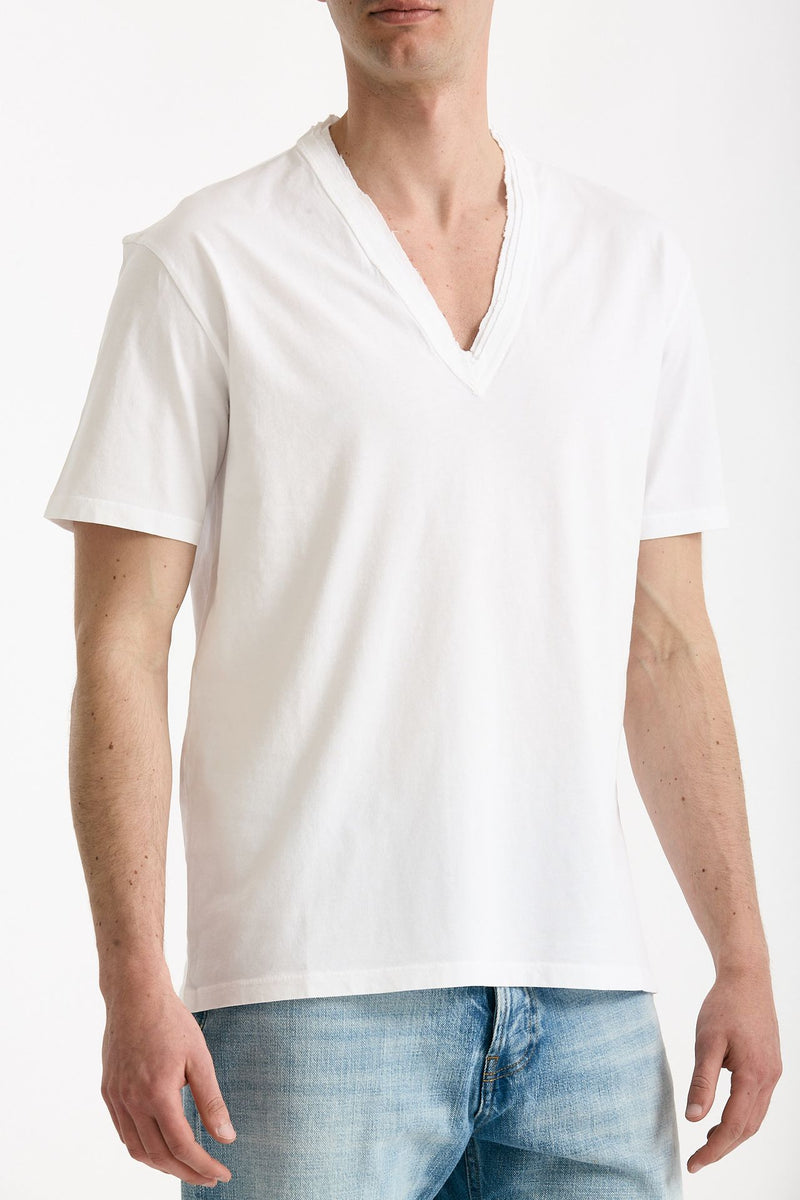 T-shirt Scollo a V bianco uomo Grifoni - 3