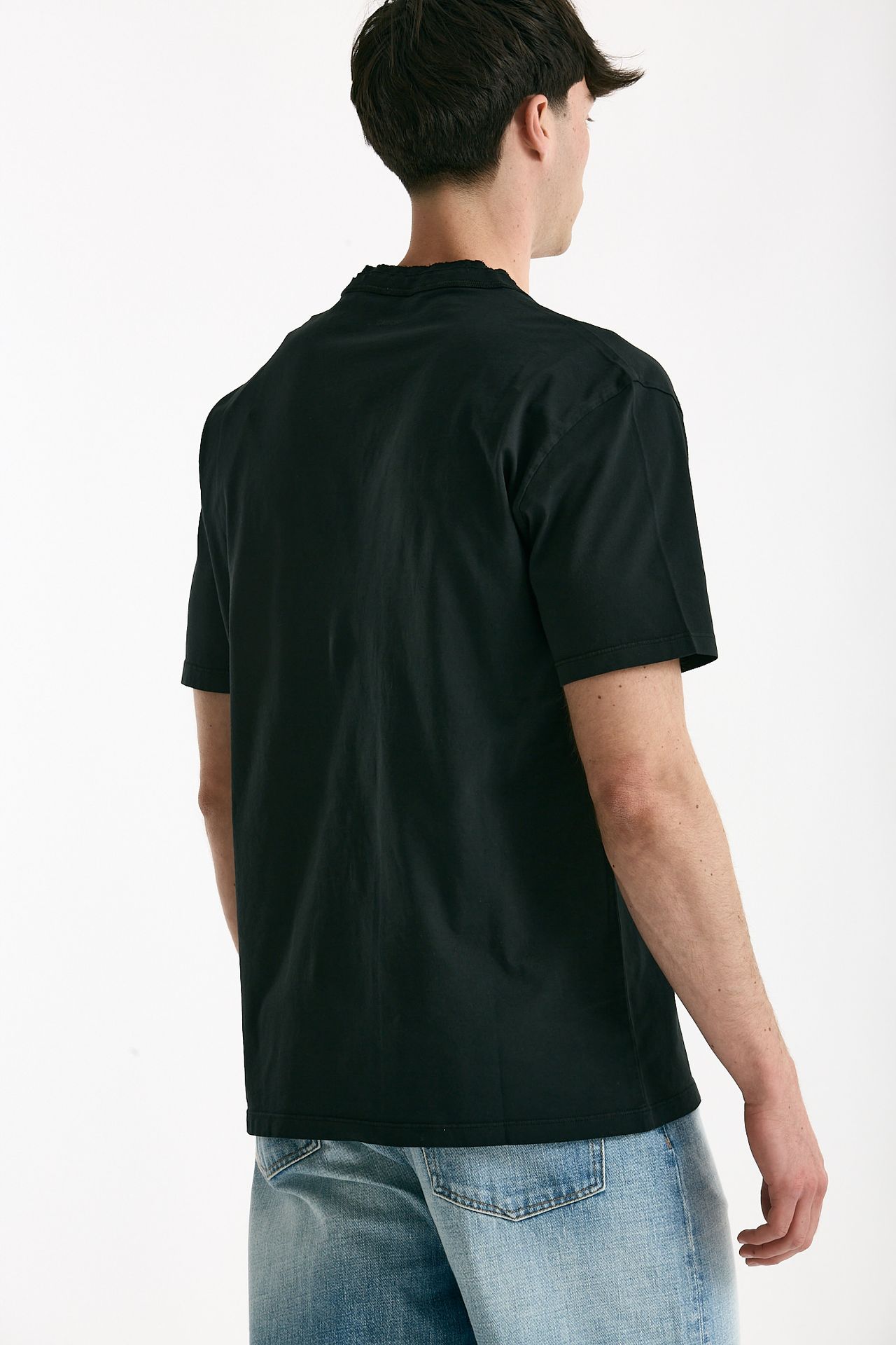 T-shirt Scollo a V nero uomo Grifoni - 3