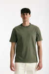 T-shirt girocollo in cotone verde militare uomo Grifoni - 2