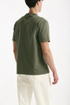T-shirt girocollo in cotone verde militare uomo Grifoni - 1