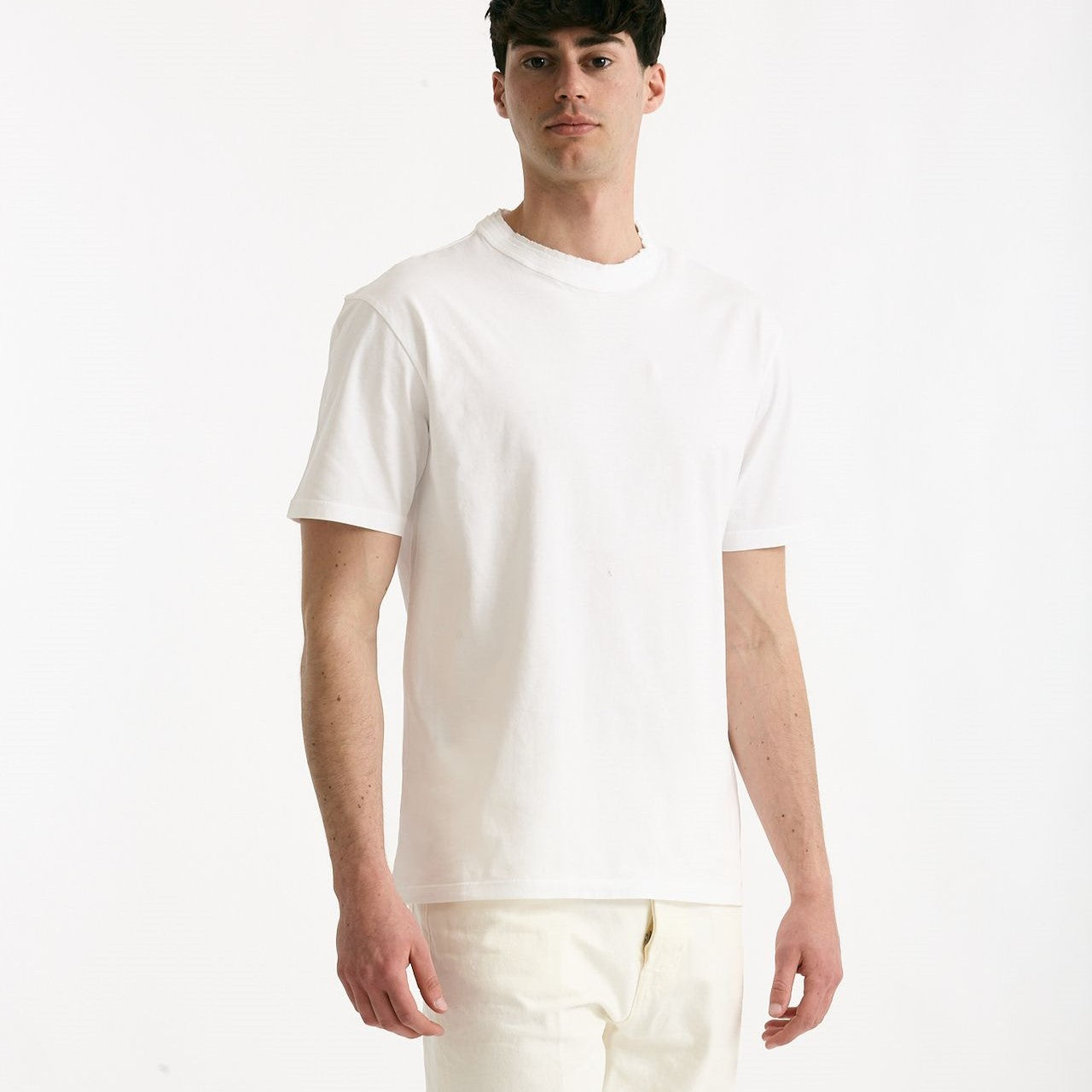 T-shirt Girocollo in cotone bianco uomo Grifoni - 7