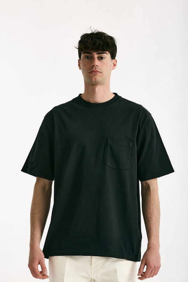 T-shirt in cotone “doppio” nero uomo Grifoni