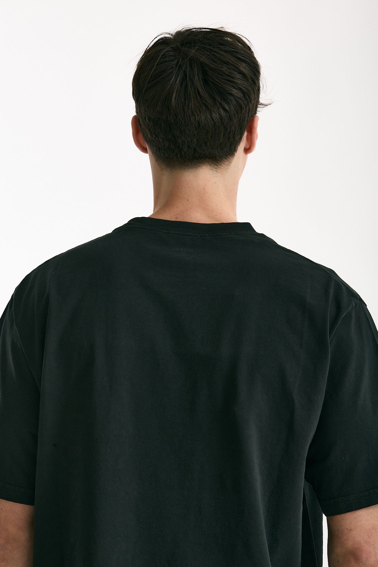 T-shirt in cotone “doppio” nero uomo Grifoni - 4