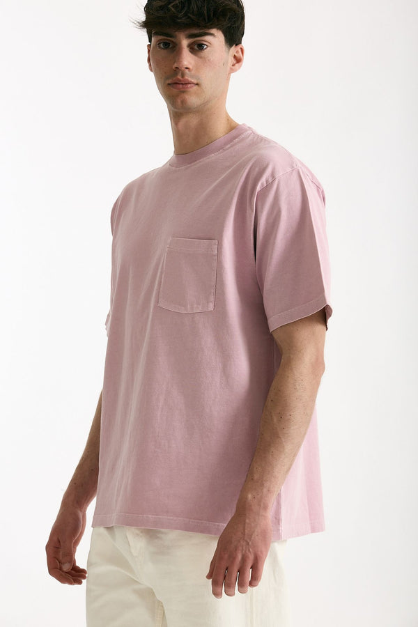 T-shirt in cotone “doppio” rosa uomo Grifoni