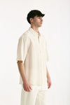 Camicia mezza manica in viscosa rigato uomo Grifoni - 2