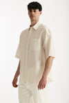 Camicia mezza manica in viscosa rigato uomo Grifoni - 4