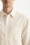 Camicia mezza manica in viscosa rigato uomo Grifoni - 5