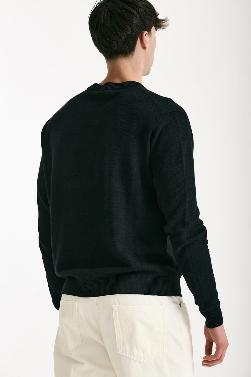 Maglia in lino nero uomo Grifoni - 4