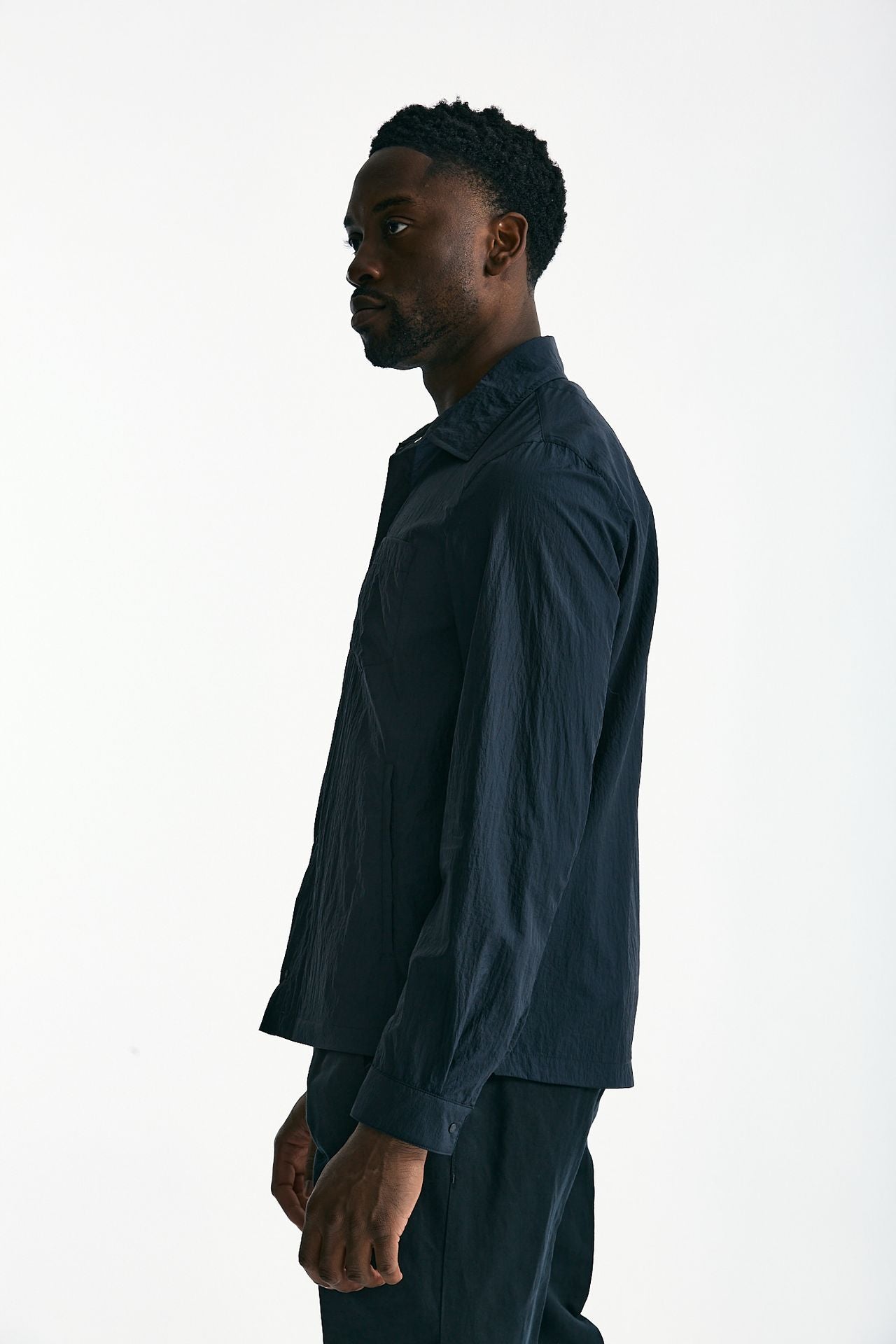 Giubbino camicia in nylon blu uomo Herno - 2