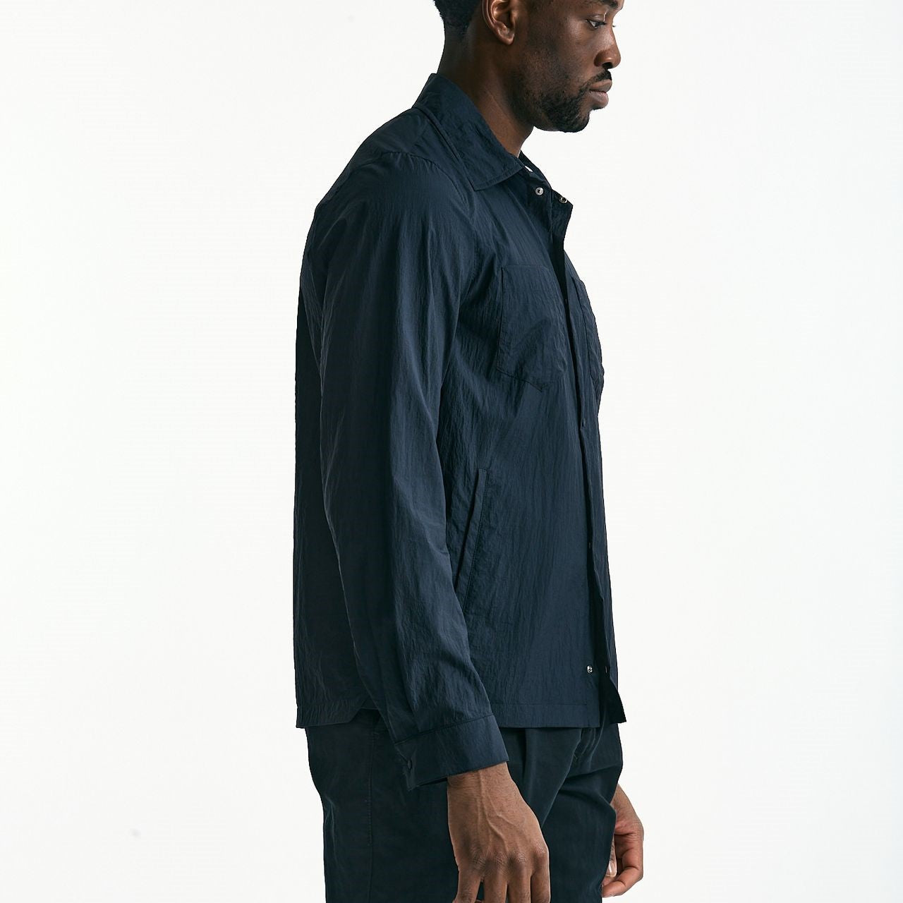 Giubbino camicia in nylon blu uomo Herno - 7
