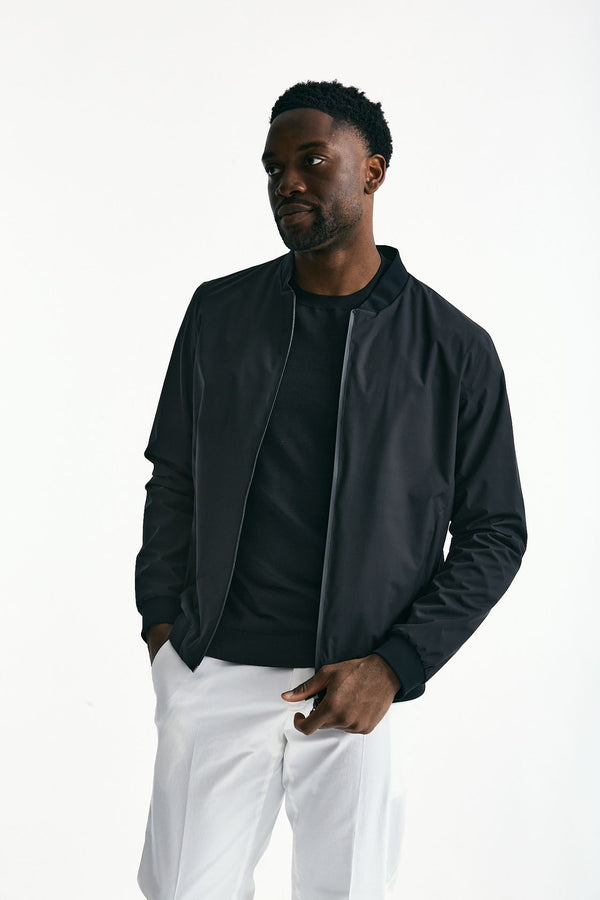 Bomber in nylon tecnico nero uomo Herno