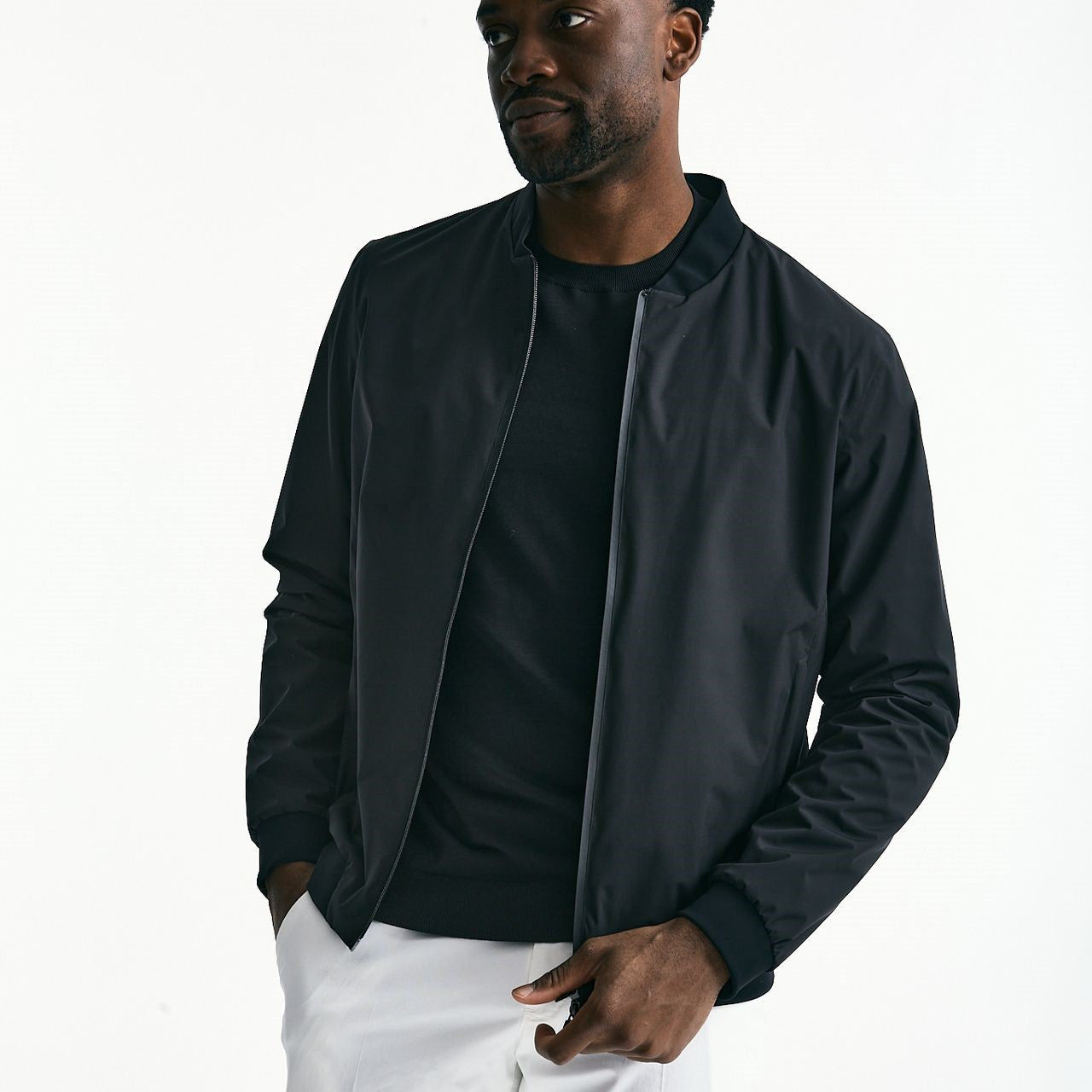 Bomber in nylon tecnico nero uomo Herno - 8