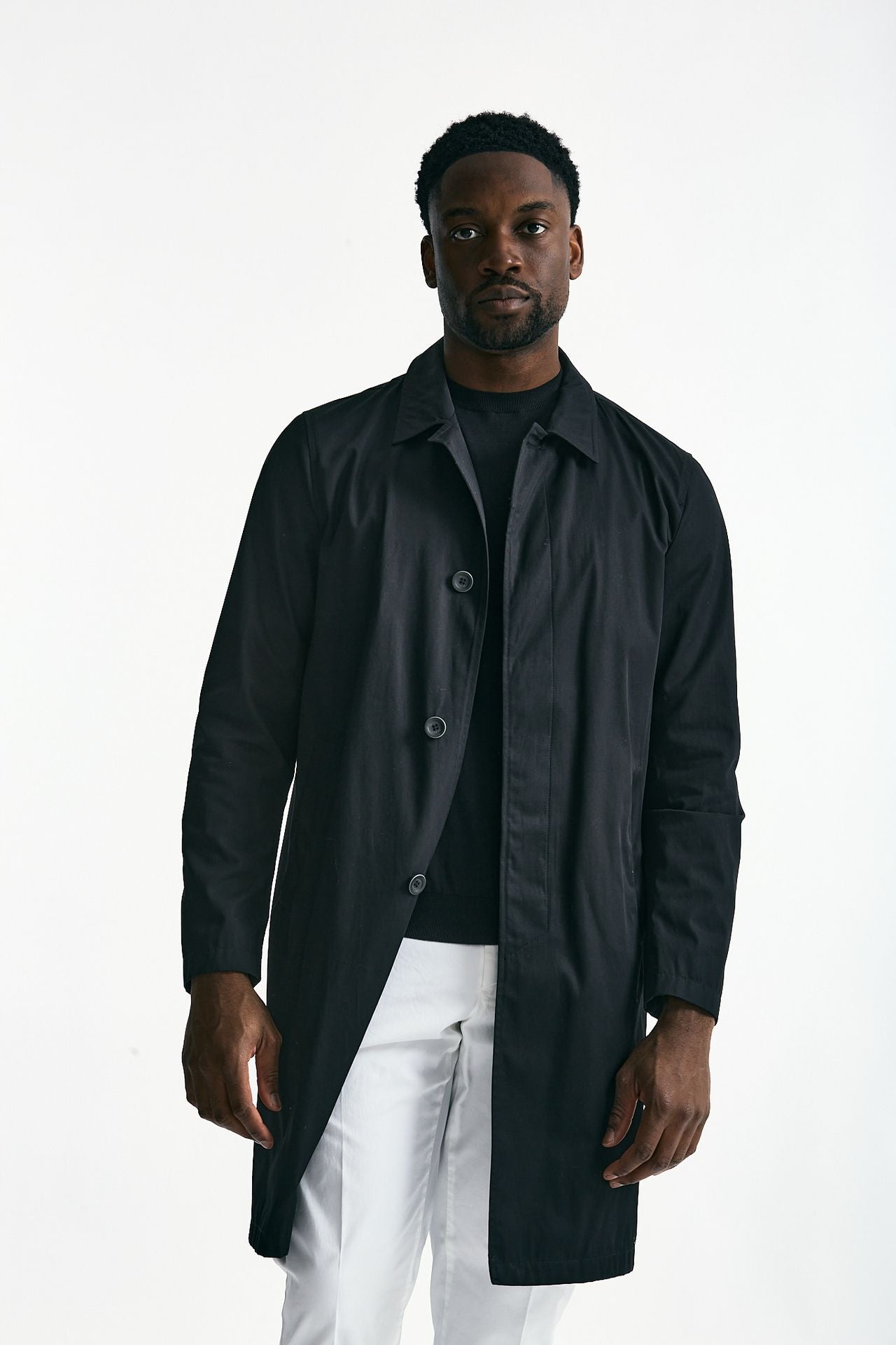Soprabito in cotone nero uomo Herno - 1